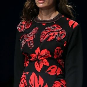 Prada S/S 14 Hibiscus-Print Hawaiian Tee